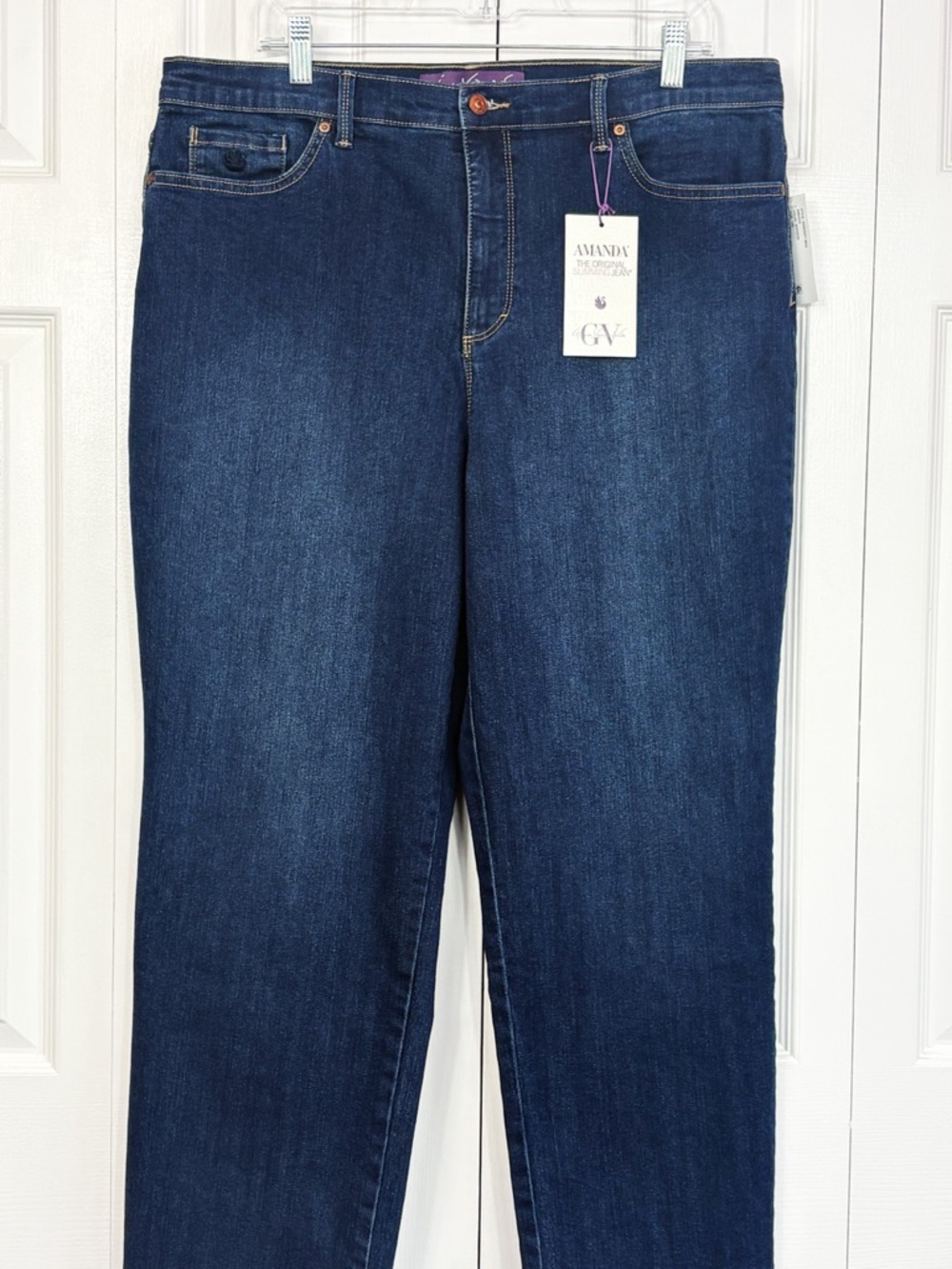 NWT Gloria Vanderbilt Madison Blue Denim Original Slimming Amanda Jeans 18S